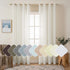 MIULEE 2 Panels Natural Linen Look Textured Sheer Curtains Elegant Solid Ivory Drapes Grommet Top Window Voile Panels for Bedroom Living Room (52X84 Inch)