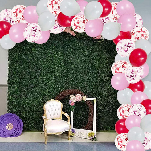 80 Pieces Valentines Day Balloons Party Decoration Supplies - Red Pink White Heart Balloons Kit for Valentines Wedding Engagement Party Decorations