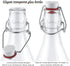 Estilo Glass Swingtop Bottles, 4, Clear