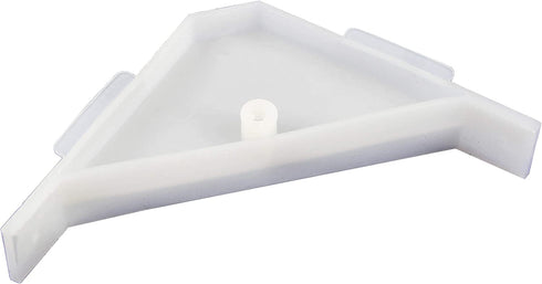 Berta (40 Pieces) 90 Degree Cabinet Triangle Bracket, Plastic White Corner Support Braces