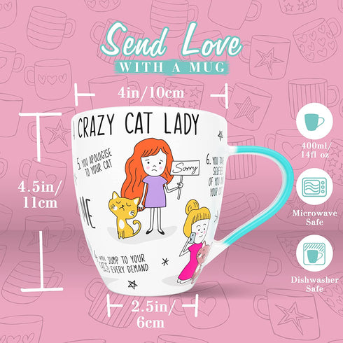 Love Mug: Crazy Cat Lady Mug - Crazy Cat Lady Gifts, Birthday Gifts for Cat Mom, Cat Mom Coffee Mug Cup. Cat Mom Coffee Mugs, Crazy Cat Lovers Mug, Coffee Mug Cat, Cat Mug for Women. Best Cat Mom Mug