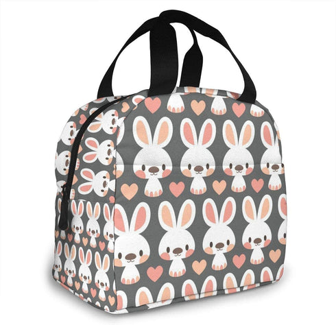 antspuent Cute Little Bunnies Lunch Bag for Women Girls Kids Insulated Picnic Pouch Thermal Cooler Tote Bento Large Meal Prep Cute Bag Big Leakproof Soft Bags for Lunch Box, Camping, Travel, Fishing