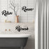 Hotop 3 Pieces Farmhouse Bathroom Metal Wall Signs Bathroom Metal Letter Sign Decor Relax Renew Refresh Metal Sign Bathroom Metal Wall Art Decor Black Metal Bathroom Wall Decor for Home Decoration