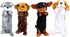 Ioffersuper 4Pcs Dog Puppy Pencil Bags Plush Animal Stationery Pouch Pencil Case Multi-Function Storage Zipper Bags for School Office Stationery Bags Girls Makeup Cosmetic Organizer,4 Styles