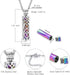 Hearbeingt Cylinder Cremation Urn Necklace for Ashes for Women Men Cremation Jewelry Urn Pendant with Hollow Urn Memorial Keepsake Jewelry for Ashes