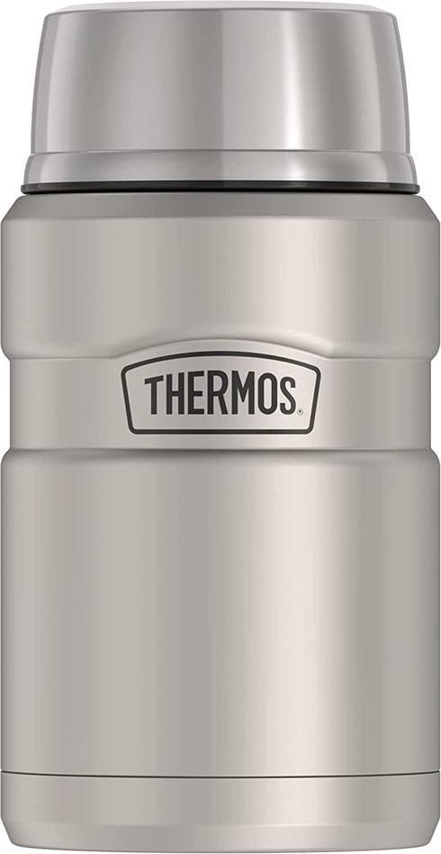 THERMOS Stainless King Vacuum-Insulated Food Jar, 24 Ounce, Matte Steel