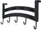 ACMETOP Over The Door Hook Hanger, Heavy-Duty 9 Hook Organizer Rack for Coat, Towel, Bag, Robe, Aluminum, Brush Finish (Black)
