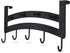 ACMETOP Over The Door Hook Hanger, Heavy-Duty 9 Hook Organizer Rack for Coat, Towel, Bag, Robe, Aluminum, Brush Finish (Black)