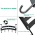 ACMETOP Over The Door Hook Hanger, Heavy-Duty 9 Hook Organizer Rack for Coat, Towel, Bag, Robe, Aluminum, Brush Finish (Black)