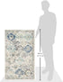 SAFAVIEH Madison Collection MAD611A Boho Chic Floral Medallion Trellis Distressed Non-Shedding Living Room Bedroom Accent Rug, 2'3" x 4', Ivory / Aqua