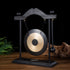 THY COLLECTIBLES Zen Art Brass Feng Shui Desktop Gong with Rammer Tai Ji Circle