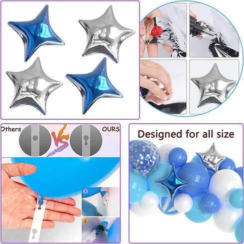 JOYYPOP 1st Birthday Decorations for Boys - Baby 1st Birthday Party Supplies 67PCS with 1st Birthday Baby Crown, ONE Cake Topper, 1st Birthday Highchair Banner Decorations(Blue)