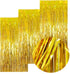 3Packs 3.2ft x 8.2ft Gold Foil Fringe Curtain, Gold Metallic Tinsel Curtain, Metallic Gold Streamers Backdrop for Bachelorette Engagement Wedding Birthday Gold Party Decorations