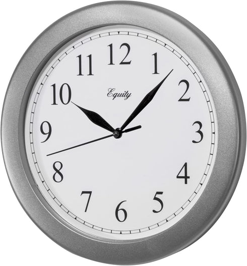 Equity by La Crosse 25206 10 Inch Silver Analog Quartz Wall Clock