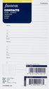 FILOFAX Name/Address/Telephone Refill for Personal & Personal Compact Size, 20 Sheets, White (B130201)