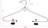 6 Quality Add-On Skirt Blouse Hanger Heavy-Duty Add-On Skirt Hangers with Clips, Multi Stackable Add on Hangers, Adjustable Wide Clip Pants Hanger, Chrome (Skirt Hanger - Wide Clips, 6)