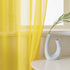 DUALIFE Yellow Sheer Curtains 63 Inch Length,Faux Linen Semi Sheer Curtain Drapes for Living Room Bedroom Nursery Kitchen Bathroom Privacy Voile Window Treatment Panels,Mustard,52 x 63 Inches,Set of 2