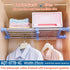 Hershii Closet Tension Shelf & Rod Expandable Metal Storage Rack Adjustable Organizer DIY Divider Separator for Cabinet Wardrobe Cupboard Kitchen Bathroom - Blue