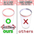 KOPHADOT 12oz Double Rose Gold Rim Plastic Cups 50 packs with 2 Party Pong Balls, Disposable and Reusable Elegant Rose GoldCup Clear Party Drinking Cups for Weddings, Bachelorette Parties, Christmas