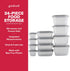 Good Cook EveryWare 24-Piece BPA-Free Plastic Food Storage Container Set, Clear/Grey, (41757)