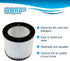 HQRP Cartridge Filter compatible with Shop-vac QPMH450 QPMH500 QMH45A QSH30 QSH35 QPSH300 QPSH400 952-02 95202 HangUp Series Wet Dry Vacuum 903-98 9039800