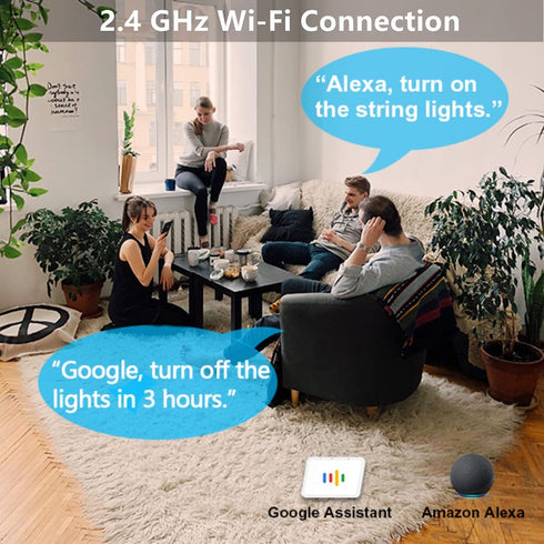 Bomcosy Patio Lights - Outdoor String Lights 30FT Smart Globe String Lights with Waterproof Shatterproof 15+1(Spare) G40 Led Bulbs, 2.4GHz Wi-Fi & Alexa Control Hanging Lights for Garden, Backyard