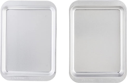 Nordic Ware 3 Piece Naturals Compact Grill and Bake Set, Silver