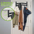 ACMETOP Over The Door Hook Hanger, Heavy-Duty 9 Hook Organizer Rack for Coat, Towel, Bag, Robe, Aluminum, Brush Finish (Black)