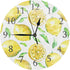 ATEDEANEI Silent Decorative Wall Clock Lemon Wooden 10 Inch Wall Decor Arabic Numerals for Bedroom Living Room Kitchen Bathroom