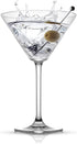 JoyJolt Olivia Crystal Martini Glasses - Premium Glassware Set Made in Europe - 9.2 oz Tall Martini Glasses - Elegant Cocktail Glasses - Set of 2 Martini Glass for Drinks such as Martini or Manhattan