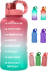 SANKUU Large 1 Gallon/128oz (When Full) Gallon Water Bottle Motivational with Time Marker & Straw, Leakproof Water Jug Ensure You Drink Daily Water Throughout The Fitness Day