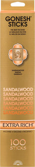 Gonesh Extra Rich Collection Sandalwood – 100 Stick Pack-Incense