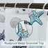 OREMILA Bathroom Shower Curtain 72" x 72" Seashell Starfish Multi-Color Shower Curtains Fabric Bathroom Curtain Durable Water Repellent Bath Curtain,1pcs
