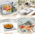 ZUKUBAMA Roll up Dish Drying Rack, Adjustable Sink Drying Rack with SUS304 Stainless Steel Multifunctional Large Cups Drain Rack Portable Drying Rack for Cups Fruits Vegetables (19.6" x 13") Gray