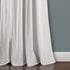 Lush Decor, Gray/White Linen Button Window Curtain Single Panel, 84" x 40", 84"x 40"