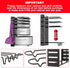 Pan Pot Organizer Rack, MASSUGAR Pan Organizer Adjustable Pot Rack with Hook, Black Metal Kitchen Cabinet Pantry Pot Lid Holder, 3 DIY Methods (Black)