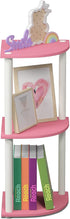 Furinno Turn-N-Tube 3-Tier Reversible Corner Display Rack Multipurpose Shelving Unit, Pink/White
