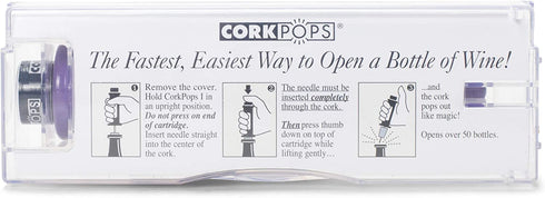 Cork Pops White 6.5 Inch Original Wine Bottle Opener