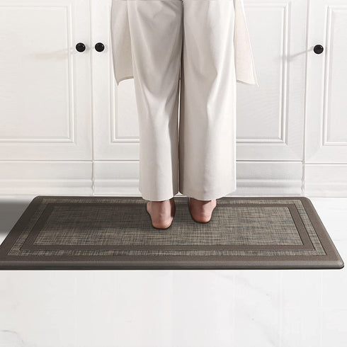 Asvin Premium Kitchen Mat, Waterproof Anti Fatigue Kitchen Rug, Cushioned Non-Slip Textilene Surface Kitchen Floor Mat for Home, Office, Indoor, 17"x30"