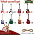 Purpeak 24 Pieces Christmas Guitar Ornaments Christmas Wooden Guitar Model Xmas Tree Guitar Hanging Decorations Christmas Wood Musical Instrument Ornaments for Christmas Party Home Wall Decor Supplies