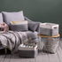 YOUDENOVA Storage Baskets for Organizing Set of 3, Large Collapsible Storage Bins with Handles for Organizing Towels, Toys, Clothes, Grey