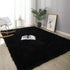 wxnzsl Fluffy Area Rugs for Bedroom, 3x5 feet Fuzzy Faux Fur Rug Living Room Carpets,Soft Furry Rugs for Kids /Baby/Girls Room and Nursery - Black
