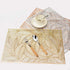 MLADEN Rectangle Placemats Set of 6, Leaf Functional Table Mat for Dining Kitchen Restaurant Table Decoration (Gold)