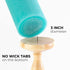 CANDWAX 3x6 Pillar Candles Set of 3 - Decorative Rustic Candles Unscented and No Drip Candles - Ideal as Wedding Candles or Large Candles for Home Interior - Turquoise Candles