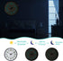 Plumeet Night Light Wall Clocks - 13 Inches Clock with Silent Non-Ticking Glowing Function - Great for Home Kitchen Bedroom - Large Number Battery Operated (Blue Light)