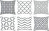 Yastouay Throw Pillow Covers Set of 6 Modern Decorative Throw Pillow Cases Geometric Pillow Covers Cushion Covers for Couch Sofa Bedroom Car (Grey and White, 18 x 18 Inch)
