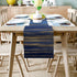 Burlap Table Runner 70 Inches Long,Abstract Blue Yellow Marble Pattern Linen Dinner Table Setting Decor for Wedding Gatherings Party Baby Shower