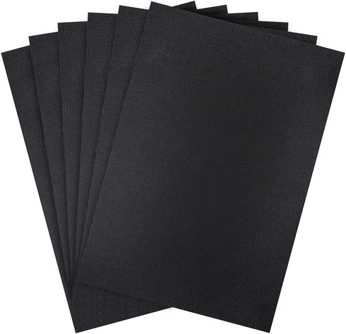 Pllieay 6 Pieces 14 Count Black Classic Reserve Aida Cloth Cross Stitch Cloth, 12 by 18 Inch (Black)