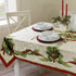 Benson Mills Christmas Ribbons Engineered Printed Fabric Tablecloth for Christmas, Winter, and Holiday (52" X 70" Rectangular, Xmas Ribbons)