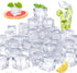Hamiggaa 100 PCS Clear Fake Ice,Acrylic Decorative Ice Cubes Display,Reusable Crystal Ice Rocks for Home,Decoration,Wedding,Vase Filler,Centerpieces,Photography